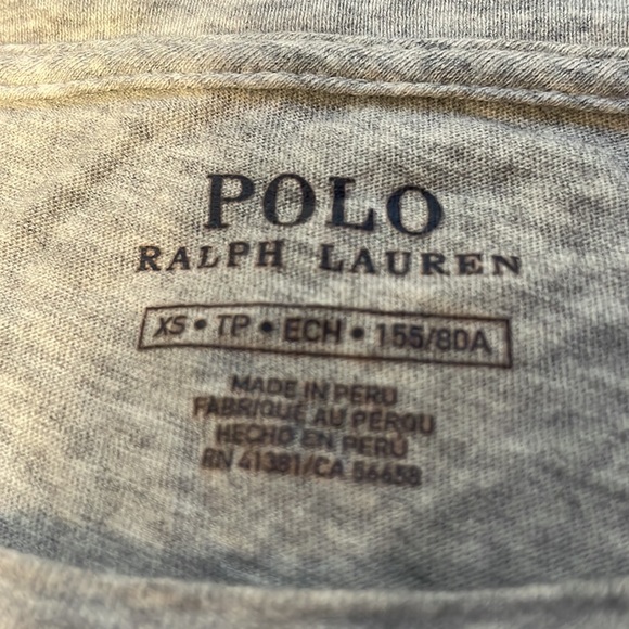 🐎 POLO Womans Light Gray Half Sleeve Tee with Front Blue Stitched in Logo 🐎 - Picture 3 of 7